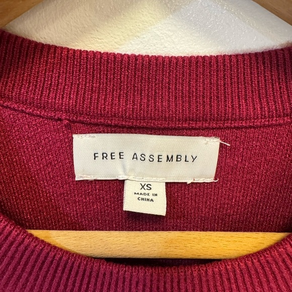 Women’s maroon lightweight crewneck sweater cozy soft and fitted plus size XS - Picture 5 of 11